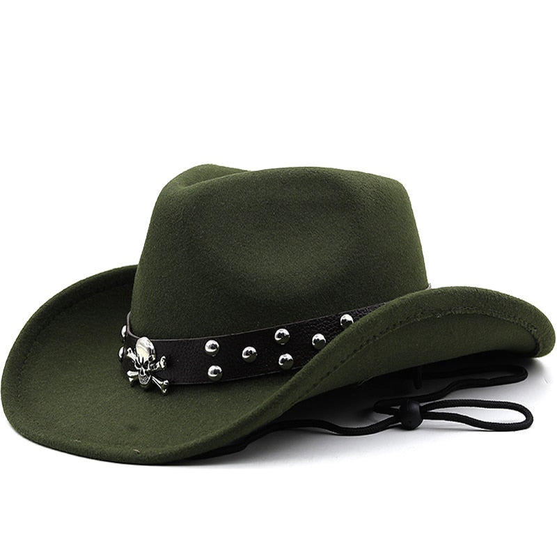 ALARIC Men's Felt Cowboy Hat in Green