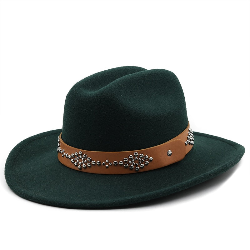 LUYI Fedora Hat in Green