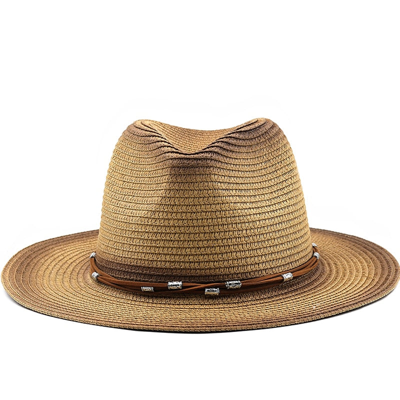 TEVY Fedora Hat in Khaki/Brown