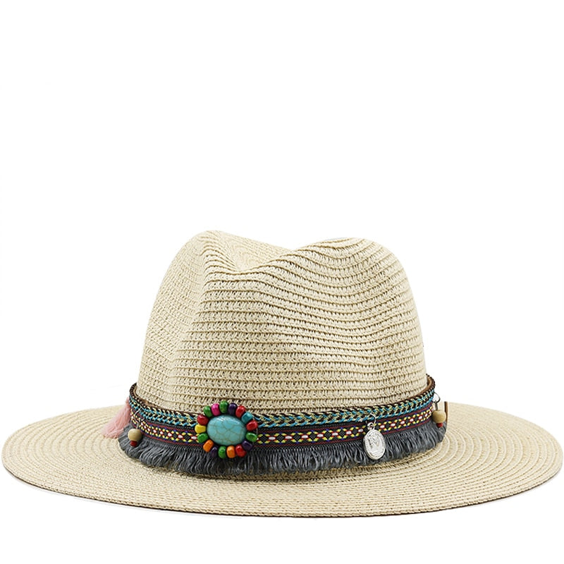 BASTINA Fedora Hat in Beige